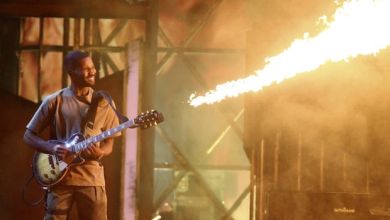 Dave Performs ‘In The Fire’ At The Brit Awards 2022 With A Guitar-Flamethrower: Watch 8