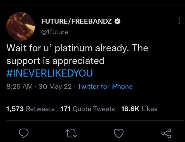 Future'S &Quot;Wait For U&Quot; Featuring Drake And Tems Goes Platinum 3