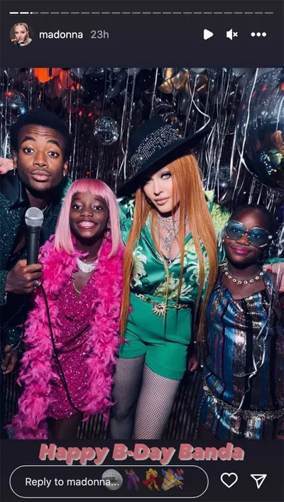 For Son David Banda'S 17Th Birthday, Madonna And Her Twin Daughters Throw A Disco Party 2
