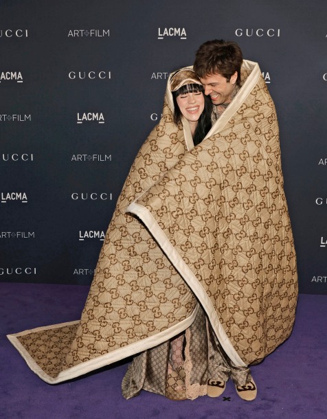 Couple Jesse Rutherford And Billie Eilish Make Red Carpet Debut Wrapped In Gucci Blanket 2