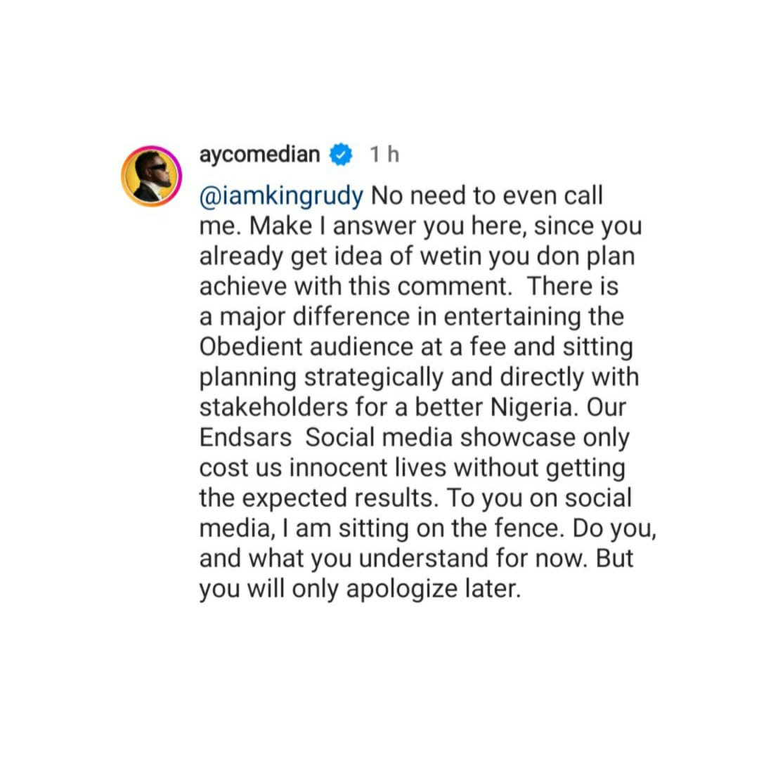 Rudeboy Criticizes Ay Makun For Sitting On The Fence Before Later Apologizing 4