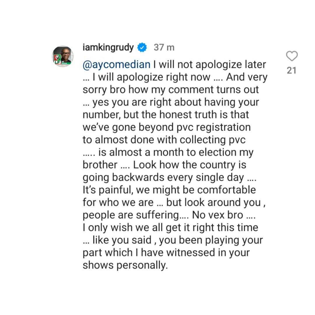 Rudeboy Criticizes Ay Makun For Sitting On The Fence Before Later Apologizing 5