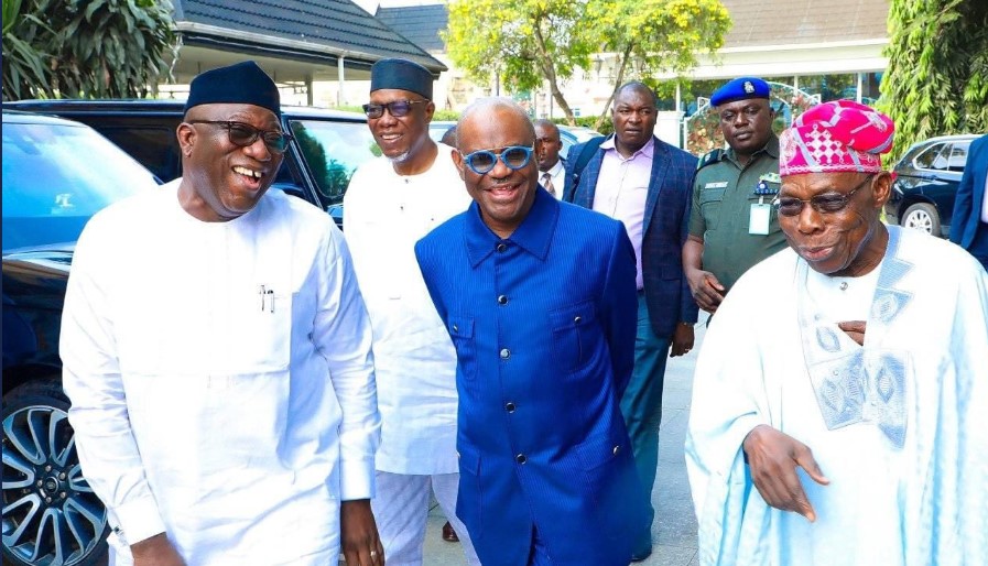 Obasanjo Stops By Wike'S Home In Rivers 1