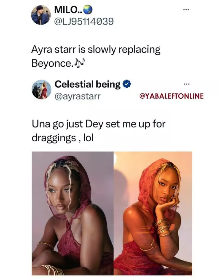 Ayra Starr Responds To Fan'S Irrational Comparisons With Beyoncé 2