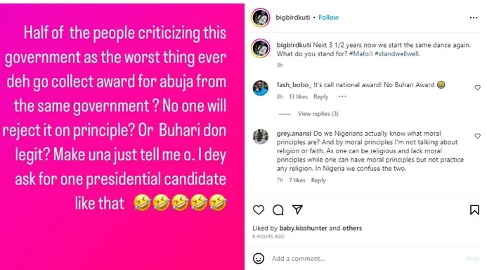 Seun Kuti Blasts Those Who Collected National Honors From Buhari ; Asks Them “What Do You Stand For?” 4