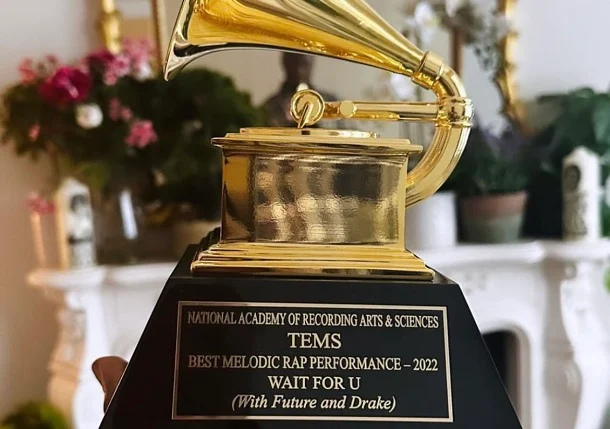 Tems Reveals Location Of Her Prized Grammy Award Plaque 3