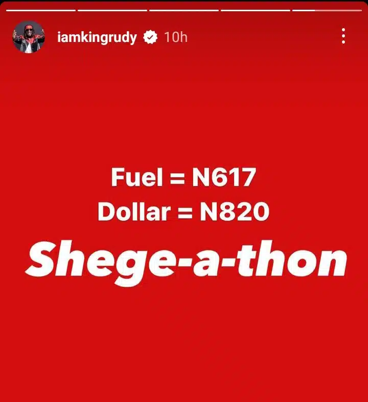 Paul Okoye Reacts To Rising Concerns Over Increasing Fuel Pump Prices; Terms It A “Shege-A-Thon” 3
