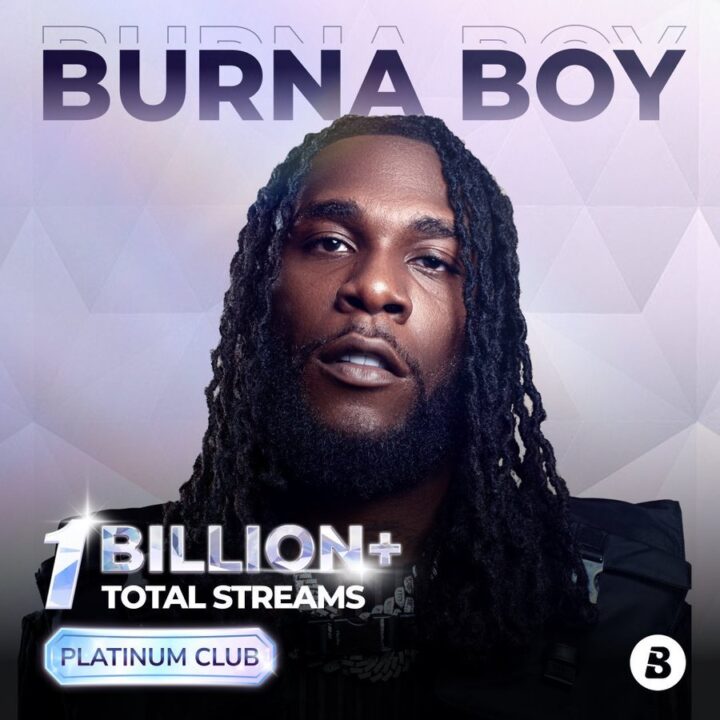 Burna Boy Hits Over 1B Streams On Boomplay; Joins Exclusive Platinum Club On Platform 1