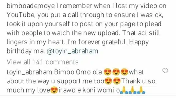 Bimbo Ademoye Recounts Toyin Abraham'S Remarkable Kind Gesture 2