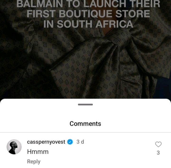 Cassper Nyovest Might Work With Luxury Brand Balmain Paris For Their South African Launch 2