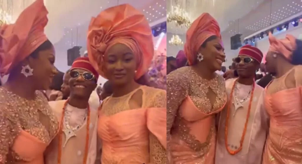 Fans React As Kim Oprah And Mercy Eke Get Cozy With Wizkid At Mum’s Funeral 1