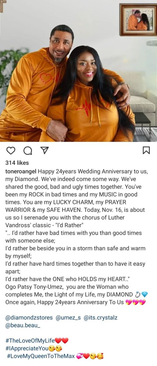 Nollywood Actor, Tony Umez And Wife, Ogo Patsy, Mark Their 24Th Wedding Anniversary 4