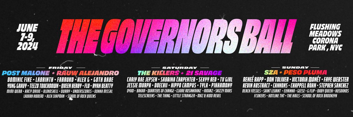 Governors Ball 2024 Lineup: Sza, Post Malone, 21 Savage, The Killers, Peso Pluma, Others Confirmed 1