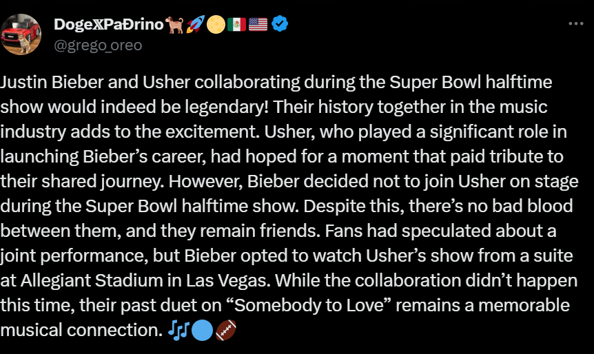 Reason Justin Bieber Declined Usher'S Invitation To Perform At Super Bowl Revealed 2
