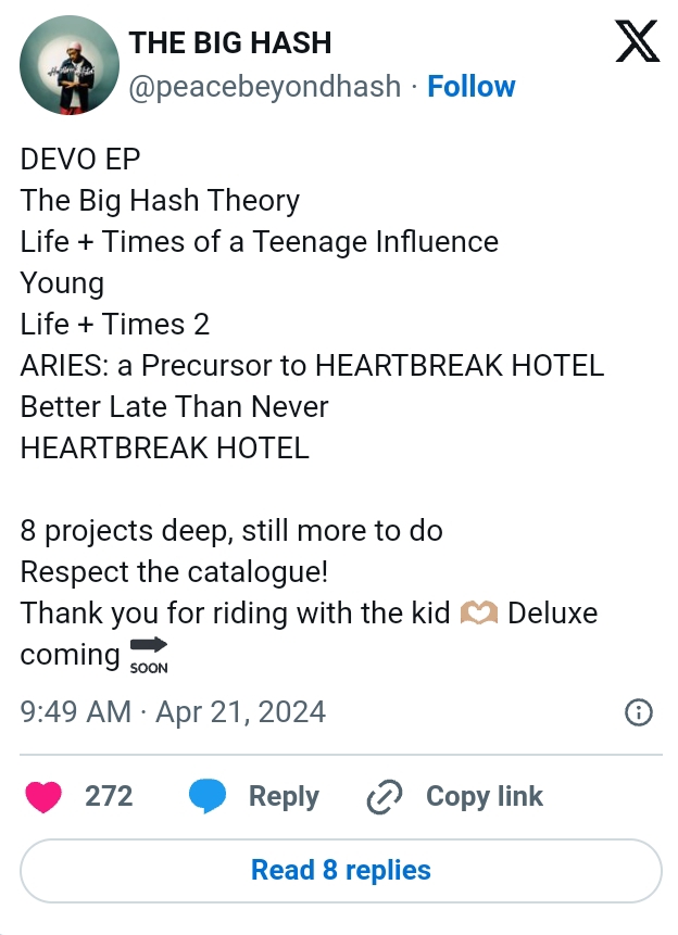 The Big Hash Announces &Quot;Heartbreak Hotel&Quot; Deluxe Edition 2