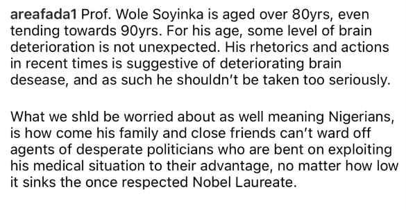 Charly Boy'S Remarks On Wole Soyinka'S Mental Health Incite Outrage 2