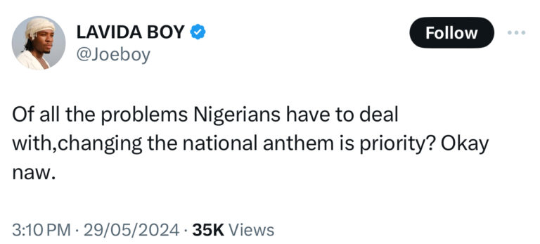 Joeboy Calls Out The Federal Government For Choosing To Alter The National Anthem Rather Than Address The Crippling Hardship 2