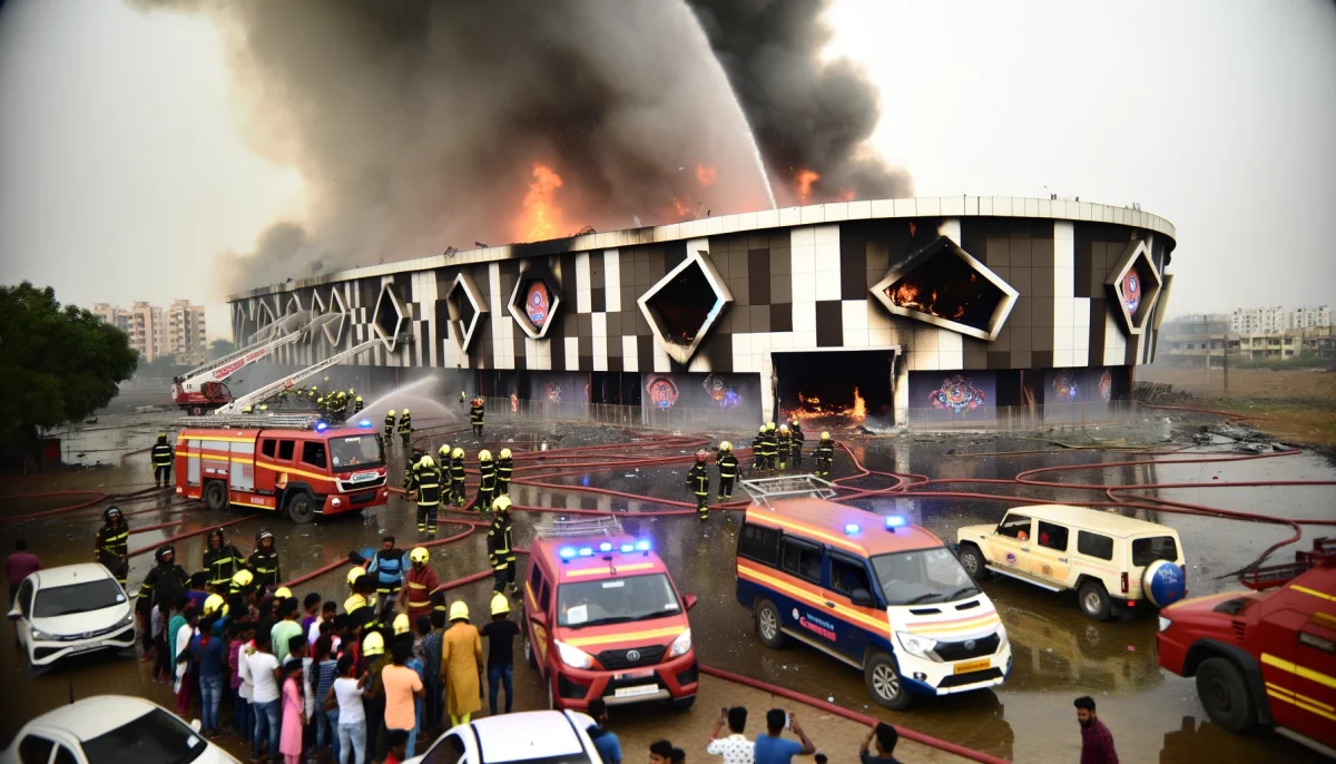 Massive Fire At Rajkot Gaming Zone Claims 27 Lives, Including Children 1